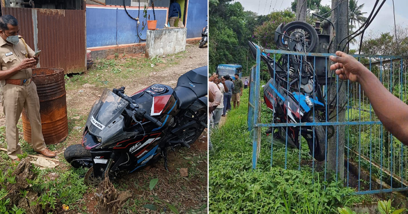 ട്രാന്‍സ്ഫോർമര്‍ വേലിക്കുള്ളില്‍ ബൈക്ക് പതിച്ചത് റേസിംഗിനിടെ; ജാമ്യമില്ലാ വകുപ്പ് പ്രകാരം കേസ്