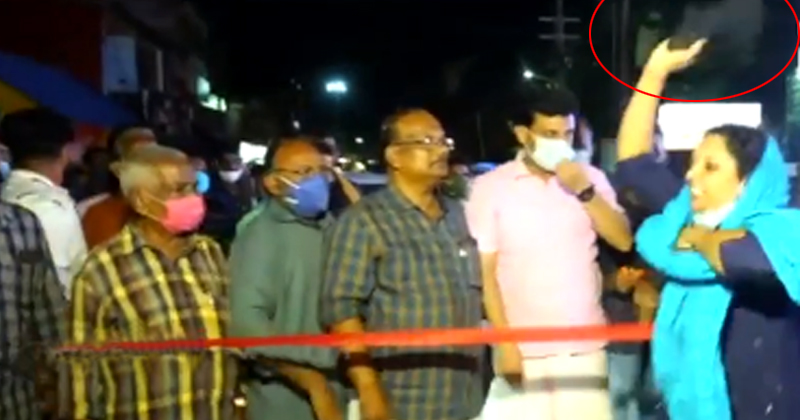 മന്ത്രി മുഹമ്മദ് റിയാസിനെ നേർക്കുനേർ കരിങ്കൊടി കാട്ടി മഹിളാ കോണ്‍ഗ്രസ് നേതാവ്