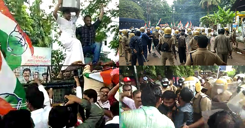 സമരച്ചൂടില്‍ കേരളം: മുഖ്യമന്ത്രിയുടെ രാജിക്കായി കോണ്‍ഗ്രസിന്‍റെ സംസ്ഥാന വ്യാപക പ്രതിഷേധം; ബോധപൂർവം പ്രകോപനം സൃഷ്ടിക്കാന്‍ പോലീസ് ശ്രമം; ജലപീരങ്കി, ലാത്തിച്ചാർജ്