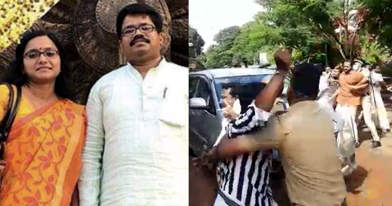 കെ.കെ രാഗേഷിന്‍റെ ഭാര്യയുടെ നിയമനത്തിനെതിരെ പ്രതിഷേധം ശക്തം; വിസിയെ തടഞ്ഞ് യൂത്ത് കോണ്‍ഗ്രസ്