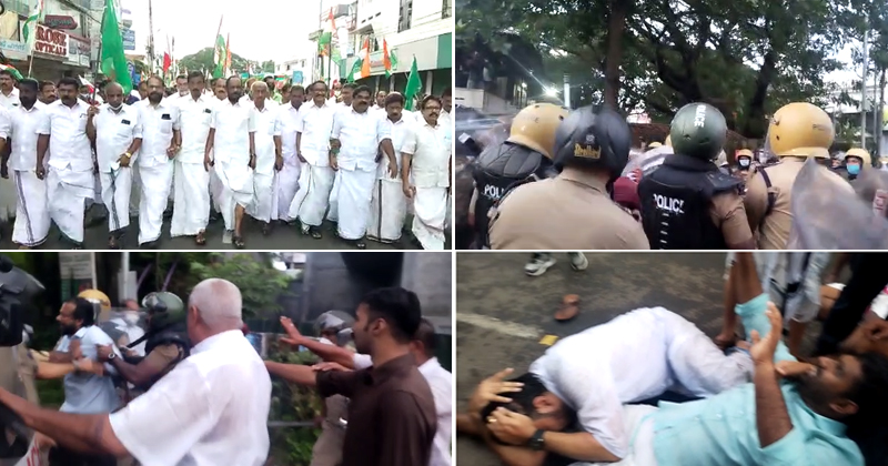 കോട്ടയത്ത് യുഡിഎഫ് മാർച്ചിന് നേരെ പോലീസ് നരനായാട്ട്; തിരുവഞ്ചൂരിന് ദേഹാസ്വാസ്ഥ്യം