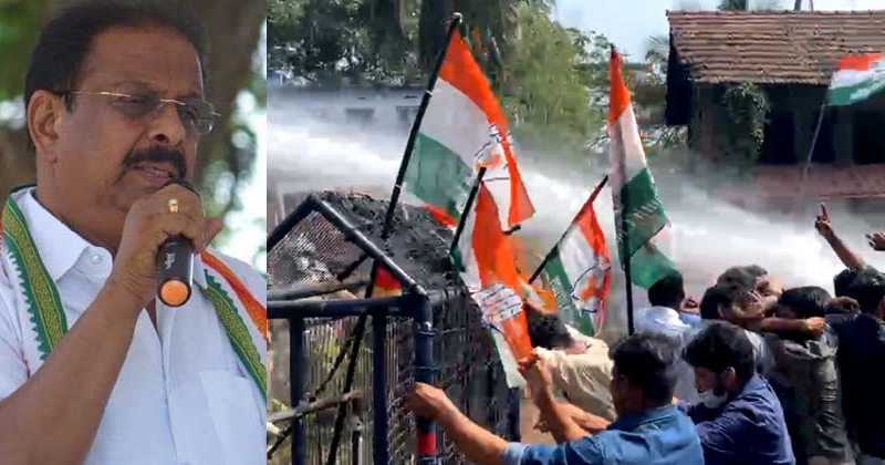 പ്രതിഷേധത്തെ അടിച്ചമർത്താനും കേസെടുക്കാനും അസാധാരണ നീക്കവുമായി പോലീസ്; കെ സുധാകരന്‍ എംപിക്ക് നോട്ടീസ്