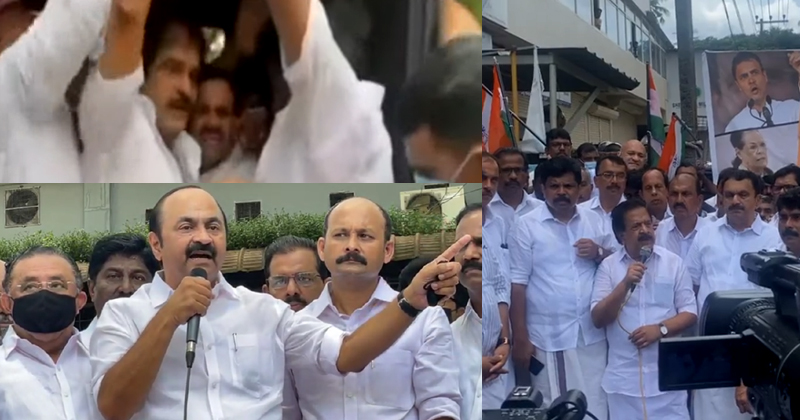 മോദി സർക്കാരിന്‍റെ പ്രതികാര രാഷ്ട്രീയത്തിനെതിരെ കോണ്‍ഗ്രസിന്‍റെ ഇ.ഡി ഓഫീസ് മാർച്ച്