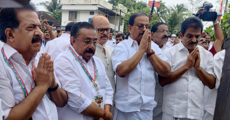 ചിന്തൻ ശിബിരത്തിന്  പ്രൗഢഗംഭീരമായ  തുടക്കം; കെപിസിസി പ്രസിഡന്‍റ് പതാക ഉയർത്തി