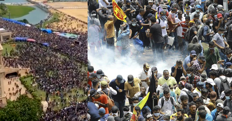 ശ്രീലങ്കയില്‍ പ്രക്ഷോഭം അതിരൂക്ഷം; പ്രസിഡന്‍റിന്‍റെ വസതിയിലേക്ക് ഇരച്ചുകയറി ജനക്കൂട്ടം; രാജ്യം വിട്ട് ഗോട്ടബയ രജപക്സെ