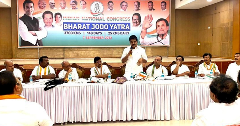 ഭാരത് ജോഡോ പദയാത്ര; കെ.സി വേണുഗോപാല്‍ എംപിയുടെ നേതൃത്വത്തില്‍ യോഗം ചേർന്നു