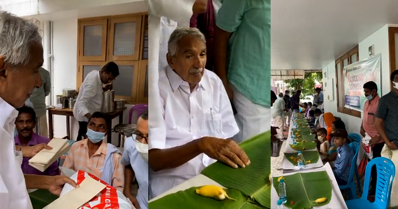 പതിവ് തെറ്റിക്കാതെ ഉമ്മന്‍ ചാണ്ടി; തിരുവോണം ക്യാന്‍സർ രോഗികള്‍ക്കൊപ്പം