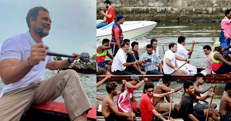 പുന്നമടക്കായലില്‍ ആവേശത്തുഴയെറിഞ്ഞ് രാഹുല്‍ ഗാന്ധി; ടൂറിസം മേഖലയിലെ പ്രശ്നങ്ങള്‍ ചോദിച്ചറിഞ്ഞു; ഇടപെടലുകള്‍ നടത്തുമെന്ന് ഉറപ്പ്