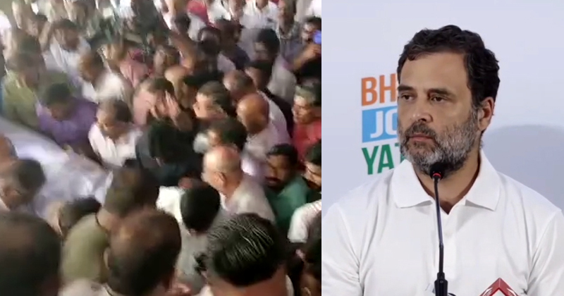രാഹുല്‍ ഗാന്ധി നിലമ്പൂരിലെത്തി ആര്യാടന്‍ മുഹമ്മദിന് അന്തിമോപചാരം അർപ്പിച്ചു