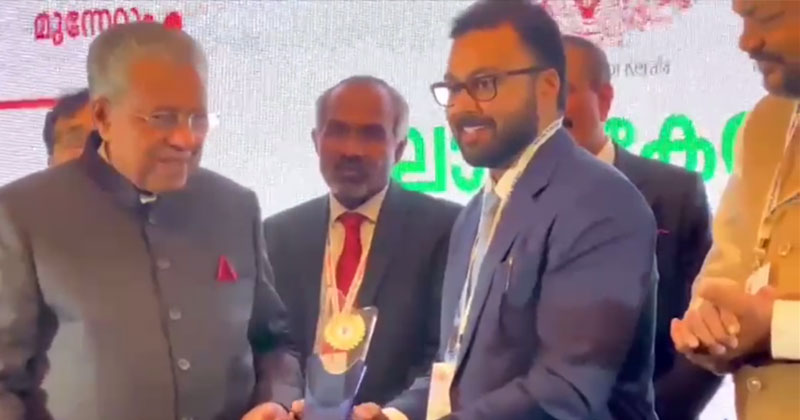 പ്രഥമ ടി ഹരിദാസ് ഇന്‍റർനാഷണൽ അവാർഡ് ഫോർ എക്സലൻസ് യുവ വ്യവസായി ജെ.കെ മേനോന്