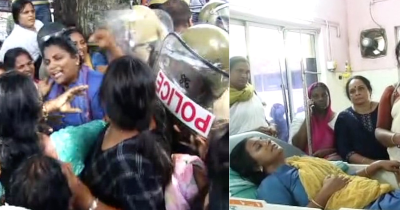 കോർപ്പറേഷൻ സമരം; വീണ്ടും പോലീസ് കാടത്തം; മഹിള കോണ്‍ഗ്രസ് പ്രവര്‍ത്തകയുടെ സംസാരശേഷി നഷ്ടപ്പെട്ടു