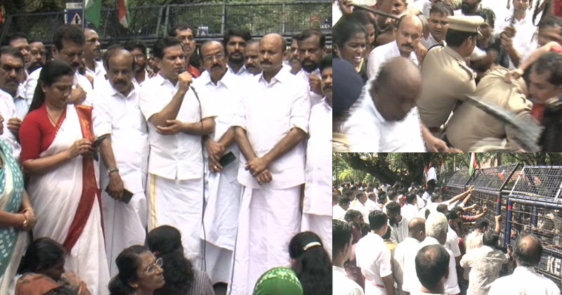 അഴിഞ്ഞാടി ലഹരി മാഫിയ, നോക്കുകുത്തിയായി പോലീസ്; കമ്മീഷണർ ഓഫീസ് മാർച്ച് നടത്തി കോണ്‍ഗ്രസ്