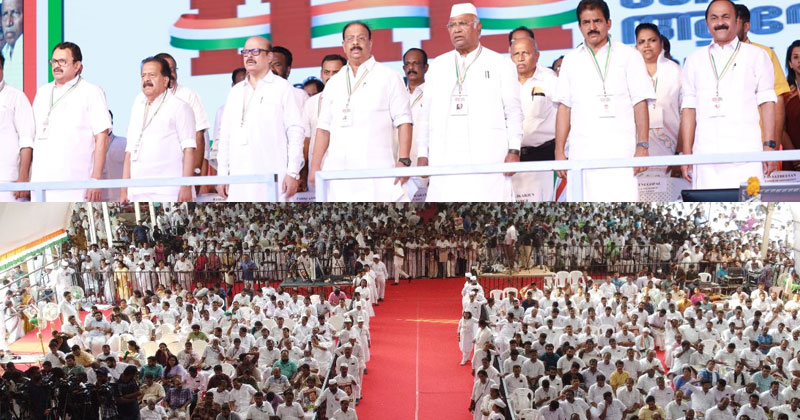 സമരവീര്യത്തിന്‍റെ ഓർമ്മകൾ ജ്വലിപ്പിച്ച് കോൺഗ്രസ്; സ്മരണകളിരമ്പി വൈക്കം സത്യഗ്രഹത്തിന്‍റെ ശതാബ്ദി ആഘോഷം
