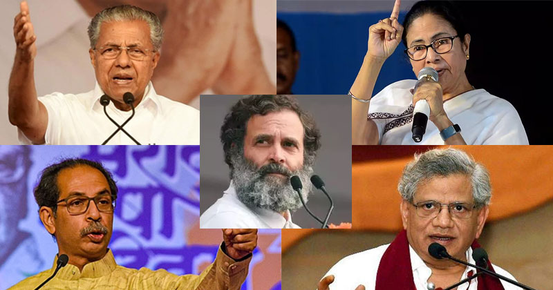 രാഹുൽ ​ഗാന്ധിയുടെ അയോ​ഗ്യത;  ഇന്ത്യൻ ജനാധിപത്യം അധപതിക്കുന്നെന്ന് മമത ബാനര്‍ജി; ഹിംസാത്മകമായ കടന്നാക്രമണമെന്ന് പിണറായി വിജയന്‍; പ്രതികരിച്ച് നേതാക്കള്‍