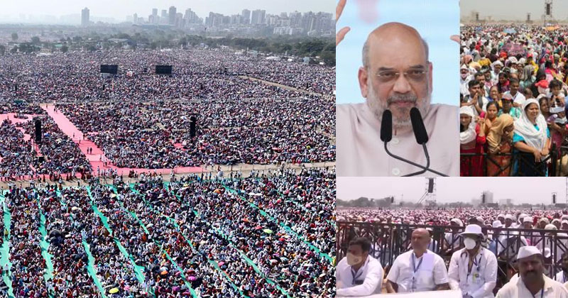 അമിത്ഷായുടെ പൊതുപരിപാടിയില്‍ പങ്കെടുത്ത 11 പേര്‍ സൂര്യാഘാതമേറ്റ് മരിച്ചു; സര്‍ക്കാര്‍ സ്‌പോണ്‍സേഡ് ദുരന്തമെന്ന് എന്‍സിപി