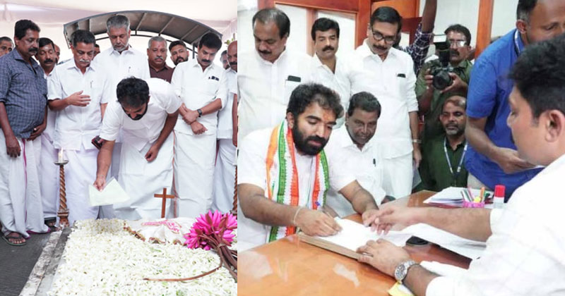 ചാണ്ടി ഉമ്മൻ നാമനിർദ്ദേശ പത്രിക സമർപ്പിച്ചു