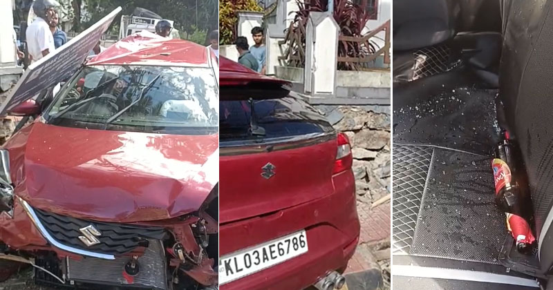 നിയന്ത്രണം വിട്ട കാർ ഇടിച്ച് വഴിയാത്രക്കാരന് ദാരുണാന്ത്യം: കാറിനുള്ളില്‍ ബിയർ ബോട്ടിലുകള്‍; മദ്യലഹരിയിലെന്ന് സംശയം