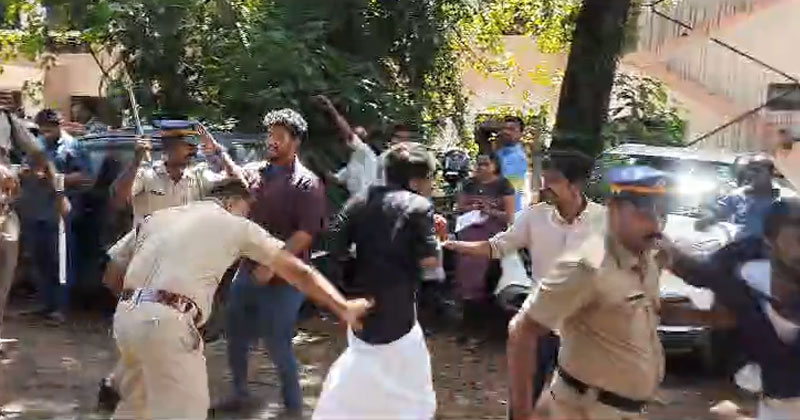 വീണ്ടും കെഎസ്‌യു പ്രവർത്തകരെ തല്ലിച്ചതച്ച് പോലീസ്: അടൂർ പോലീസ് സ്റ്റേഷന്‍ മാർച്ചില്‍ സംഘർഷം; നിരവധി പ്രവർത്തകർക്ക് പരിക്ക്