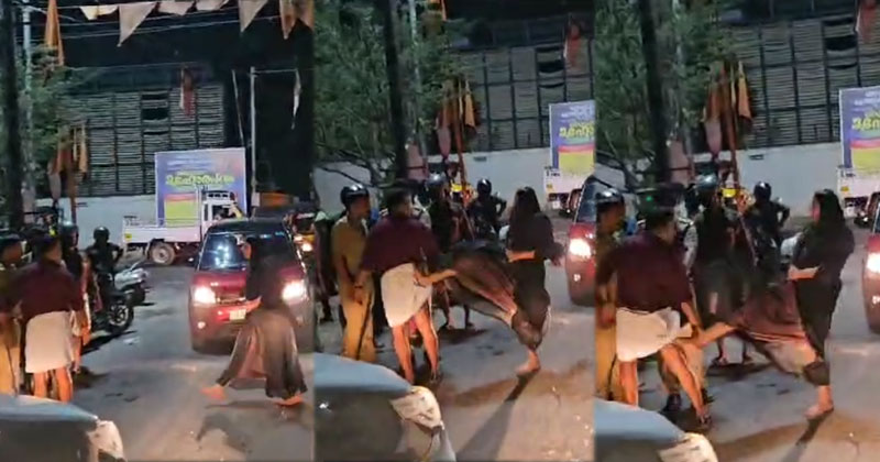 സിനിമാ സ്റ്റൈല്‍ ചവിട്ട്, അസഭ്യവർഷം; മദ്യലഹരിയില്‍ നാട്ടുകാരെയും എസ്ഐയെയും മർദ്ദിച്ച യുവതി അറസ്റ്റില്‍