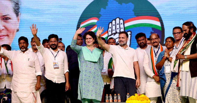 തെലങ്കാനയില്‍ തലയെടുപ്പോടെ കോണ്‍ഗ്രസ്, ചരിത്ര മുന്നേറ്റം; തകർന്നടിഞ്ഞ് ബിആർഎസ്, അപ്രസക്തമായി ബിജെപി