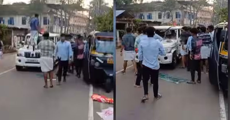 ചാലക്കുടി എസ്ഐക്കെതിരെ ഭീഷണി, കൈയ്യും കാലും തല്ലിയൊടിക്കുമെന്ന് എസ്എഫ്ഐ; പോലീസ് ജീപ്പ് അടിച്ചുതകര്‍ത്ത നിധിൻ പുല്ലൻ പിടിയില്‍