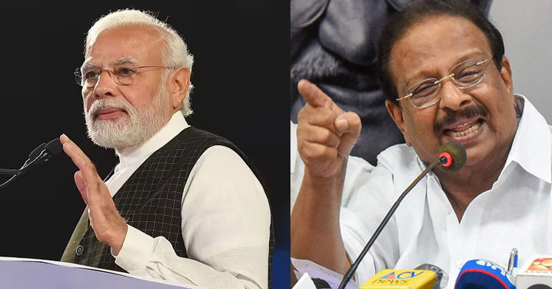 പിണറായി വിജയനെ കണ്ണിലെ കൃഷ്ണമണിപോലെ പ്രധാനമന്ത്രി സംരക്ഷിക്കുന്നു; മോദിക്കെതിരേ ഒരക്ഷരം പോലും മുഖ്യമന്ത്രി ഉരിയാടിയില്ലെന്ന് കെ. സുധാകരന്‍