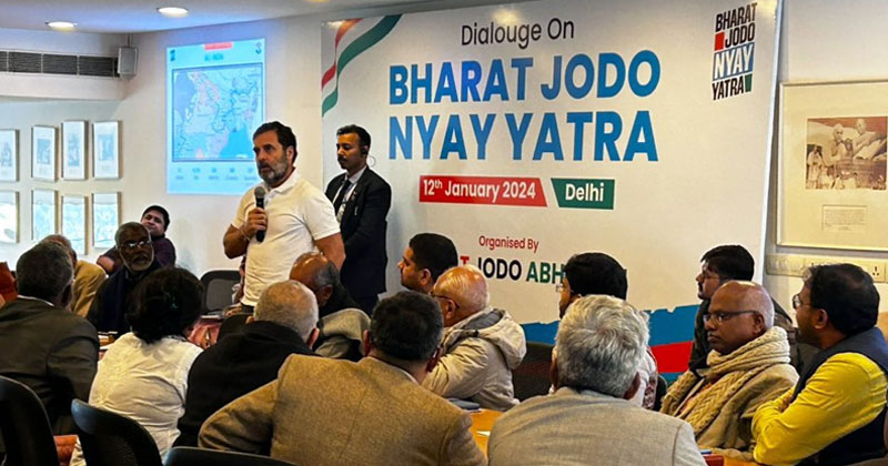 ഭാരത് ജോഡോ ന്യായ് യാത്ര; പൗരസമൂഹ സംഘടനകളുമായും ജനകീയ പ്രസ്ഥാനങ്ങളുടെ പ്രതിനിധികളുമായി കൂടിക്കാഴ്ച നടത്തി രാഹുൽ ഗാന്ധി