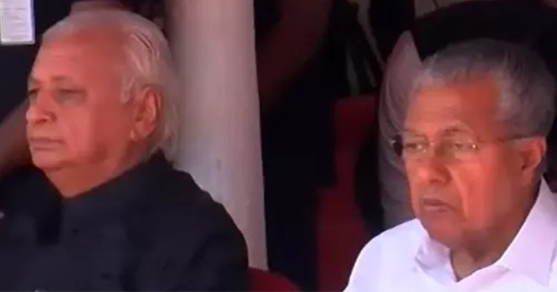 മുഖ്യമന്ത്രിയെ വേദിയിലിരുത്തി റിപ്പബ്ലിക് ദിന സന്ദേത്തിൽ വിമർശനമുയർത്തി ഗവർണർ; പരസ്പരം മുഖത്ത് പോലും നോക്കിയില്ല