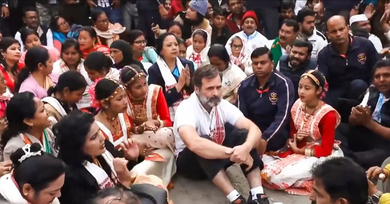 ക്ഷേത്ര ദര്‍ശനത്തിനെത്തിയ രാഹുല്‍ ഗാന്ധിയെ തടഞ്ഞ് അസം പോലീസ്; സ്ഥലത്ത് പ്രതിഷേധം