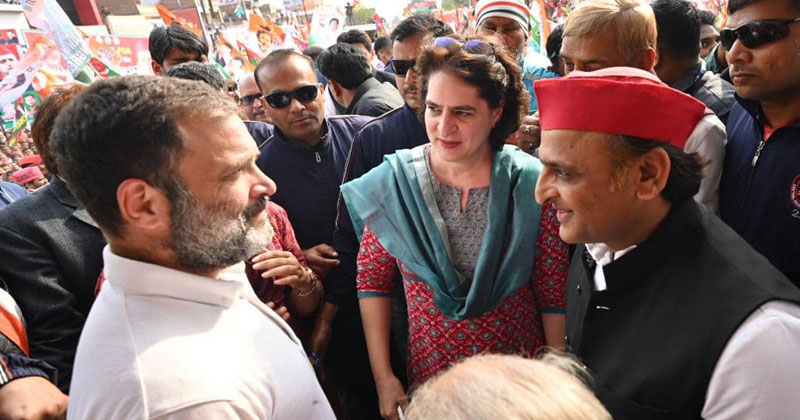 ബിജെപിയെ പുറത്താക്കൂ, ഇന്ത്യയെ രക്ഷിക്കൂ; ഭാരത് ജോഡോ ന്യായ് യാത്രയില്‍ അണിചേർന്ന് അഖിലേഷ് യാദവ്