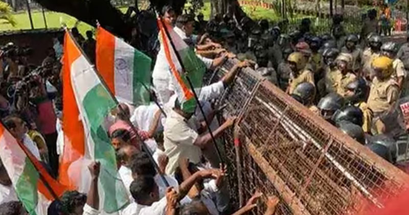 ക്ഷേമ പെൻഷൻ മുടങ്ങിയതിൽ നിയമസഭയിലേക്ക് യൂത്ത് കോൺഗ്രസ് മാർച്ച്; സംഘര്‍ഷം, അഞ്ച് തവണ ജലപീരങ്കി