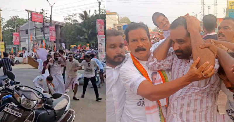 കരുനാഗപ്പള്ളിയിൽ കൊട്ടിക്കലാശത്തിനിടെ സിപിഎം കല്ലേറ്; സി.ആർ. മഹേഷ് എംഎല്‍എക്ക് പരിക്ക്