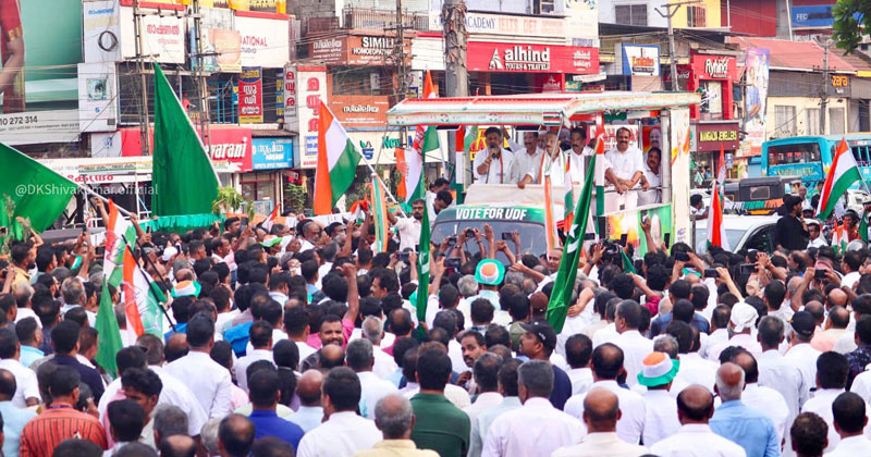 മട്ടന്നൂരിനെയും ഇരിട്ടിയേയും ഇളക്കിമറിച്ച് ഡികെയും കെഎസും; ആവേശക്കടലായി റോഡ് ഷോ