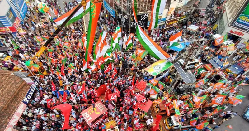 കൊട്ടിക്കയറി കൊട്ടിക്കലാശം: പരസ്യപ്രചാരണം സമാപിച്ചു; ഇനി നിശബ്ദ പ്രചാരണം