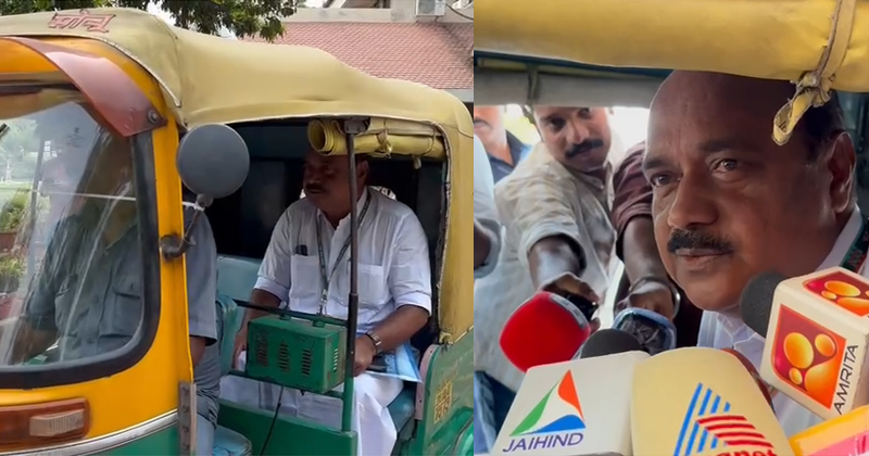 പാർലമെന്‍റിലേക്ക് സ്വന്തം ചിഹ്നമായ ഓട്ടോറിക്ഷയിലെത്തി ഫ്രാന്‍സിസ് ജോർജ്; സാധാരണക്കാർക്കും കർഷകർക്കും വേണ്ടി നിലകൊള്ളുമെന്ന് പ്രതികരണം