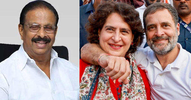 'രാഹുല്‍ ഗാന്ധിക്ക് നന്ദി, പ്രിയങ്കാ ഗാന്ധിക്ക് സ്വാഗതം': കെ. സുധാകരന്‍ എംപി