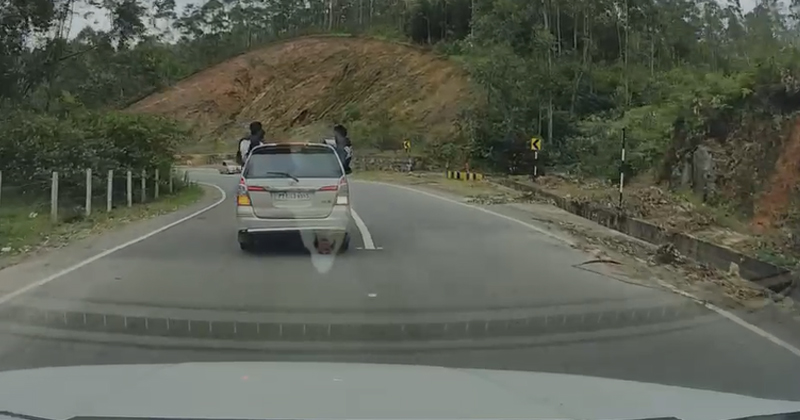ഗ്യാപ്പ് റോഡിൽ വീണ്ടും നിയമലംഘനം; കാറിന്‍റെ ഡോറിലിരുന്ന് യുവാക്കളുടെ അഭ്യാസ പ്രകടനം, സിസി ടിവി ദൃശ്യങ്ങൾ പുറത്ത്