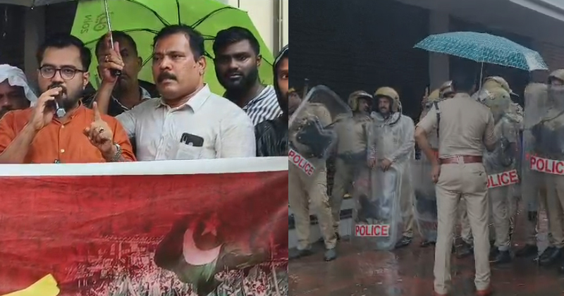 എംഎൽഎ കെ.ടി. ജലീലിനെതിരെ നടത്തിയ യൂത്ത് ലീഗിന്‍റെ  പ്രതിഷേധ മാർച്ചില്‍ സംഘർഷം