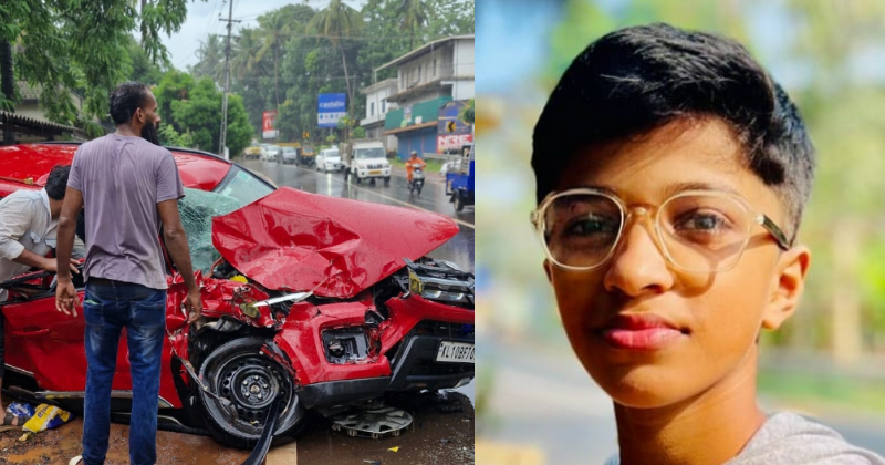 പെരുമഴയിൽ വാഹനങ്ങളുടെ നിയന്ത്രണം നഷ്ടമായി; കാറും ലോറിയും കൂട്ടിയിടിച്ച് വിദ്യാർത്ഥി മരിച്ചു