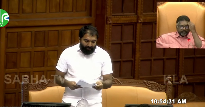 രാഷ്ട്രീയ കൊലപാതകങ്ങള്‍ നിയന്ത്രിക്കുന്നതിന് സഭയിൽ അതിവേഗ വിചാരണക്കുള്ള ബില്ല് അവതരിപ്പിച്ച് ചാണ്ടി ഉമ്മന്‍; ബില്ലിന് അവതരണാനുമതി നിഷേധിച്ചു