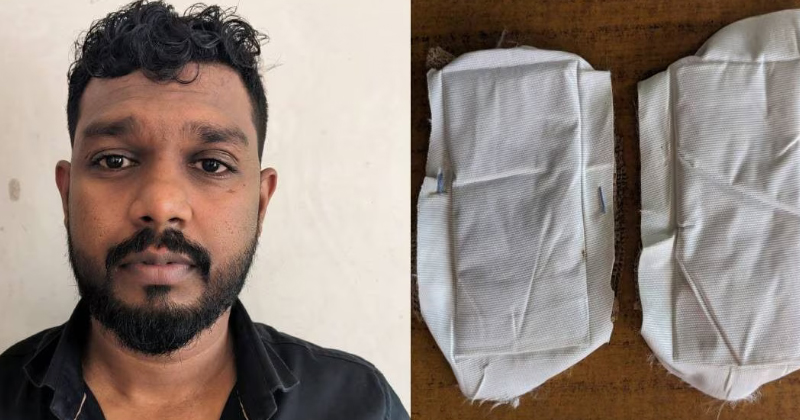 സ്വർണ്ണം കാലിന്‍റെ അടിഭാഗത്ത് കെട്ടിവെച്ച് കടത്താൻ ശ്രമം; കരിപ്പൂരില്‍ രണ്ടുപേർ പിടിയിൽ