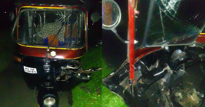 വയനാട്ടില്‍ ഓട്ടോറിക്ഷയ്ക്ക് നേരെ കാട്ടാന ആക്രമണം;  ഡ്രൈവര്‍ക്ക് പരുക്ക്