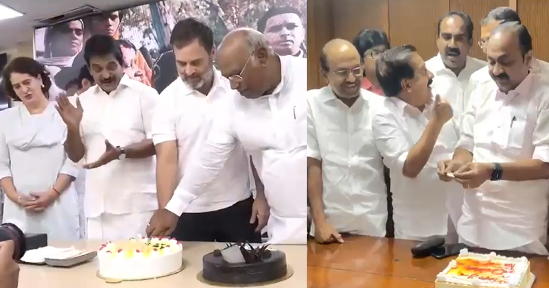 കേക്കും പൂക്കളും വാദ്യമേളങ്ങളും; രാഹുല്‍ ഗാന്ധിയുടെ 54-ാം പിറന്നാള്‍ ആഘോഷമാക്കി കോണ്‍ഗ്രസ് പ്രവര്‍ത്തകർ