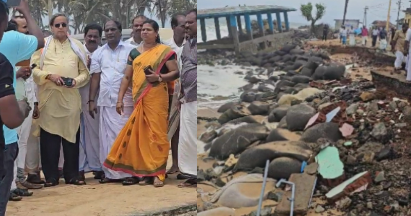 തിരുവനന്തപുരത്തെ കടലാക്രമണ ഭീഷണി നേരിടുന്ന തീര മേഖലകൾ സന്ദർശിച്ച് ശശി തരൂർ എംപി