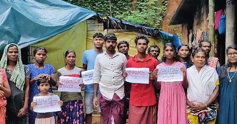 മലപ്പുറത്ത് ആദിവാസി കുടുംബങ്ങൾ മണ്ണിടിച്ചിൽ ഭീഷണിയിൽ; പ്രതിഷേധം