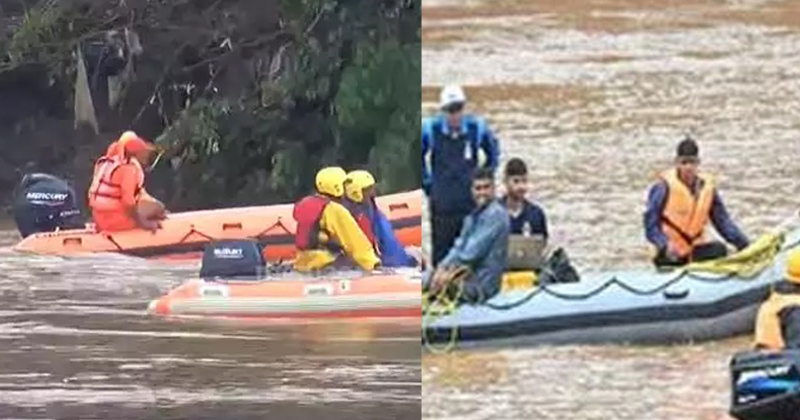 അര്‍ജുനെ കണ്ടെത്താന്‍ നദിയിലേക്കിറങ്ങി പരിശോധന; മുങ്ങല്‍ വിദഗ്ധന്‍ ഗംഗാവലിപ്പുഴയിലിറങ്ങി