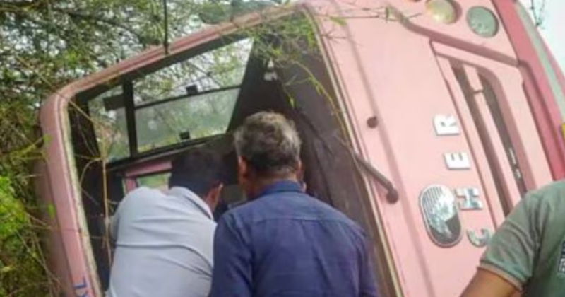 ഹരിയാനയില്‍ ബസ് മറിഞ്ഞ് അപകടം; കുട്ടികളടക്കം 40 പേര്‍ക്ക് പരുക്ക്