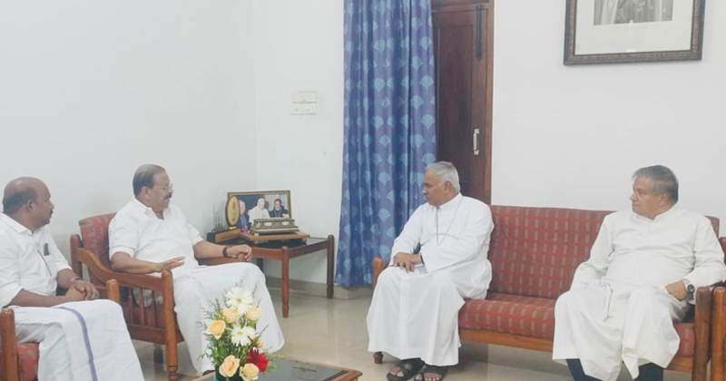 ആര്‍ച്ച് ബിഷപ്പ് തോമസ് ജെ. നെറ്റോയെ സന്ദർശിച്ച് കെ. സുധാകരന്‍; തീരദേശമേഖലയിലെ പ്രശ്‌നങ്ങള്‍ ചർച്ച ചെയ്തു