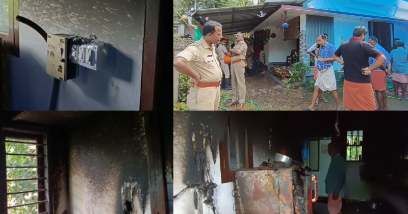 കോട്ടയം നീണ്ടൂർ കൈപ്പുഴയിൽ വീടിന് തീപിടിച്ചു