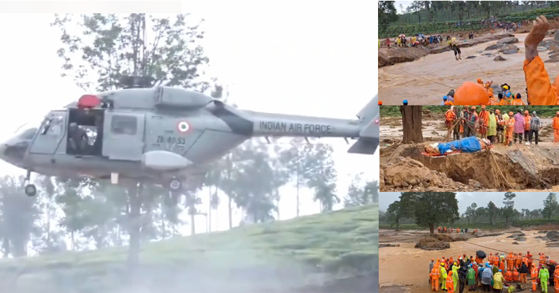 ദുരന്തഭൂമിയായി വയനാട്: മരണസംഖ്യ 106 ആയി; ഹെലികോപ്റ്ററിൽ രക്ഷാപ്രവർത്തനം പുരോഗമിക്കുന്നു